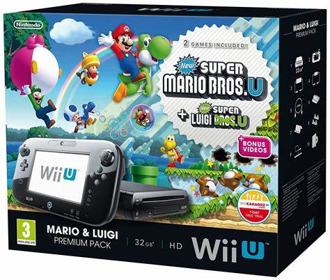 Wii U Console Boxed with New Super Mario Bros U - Preowned