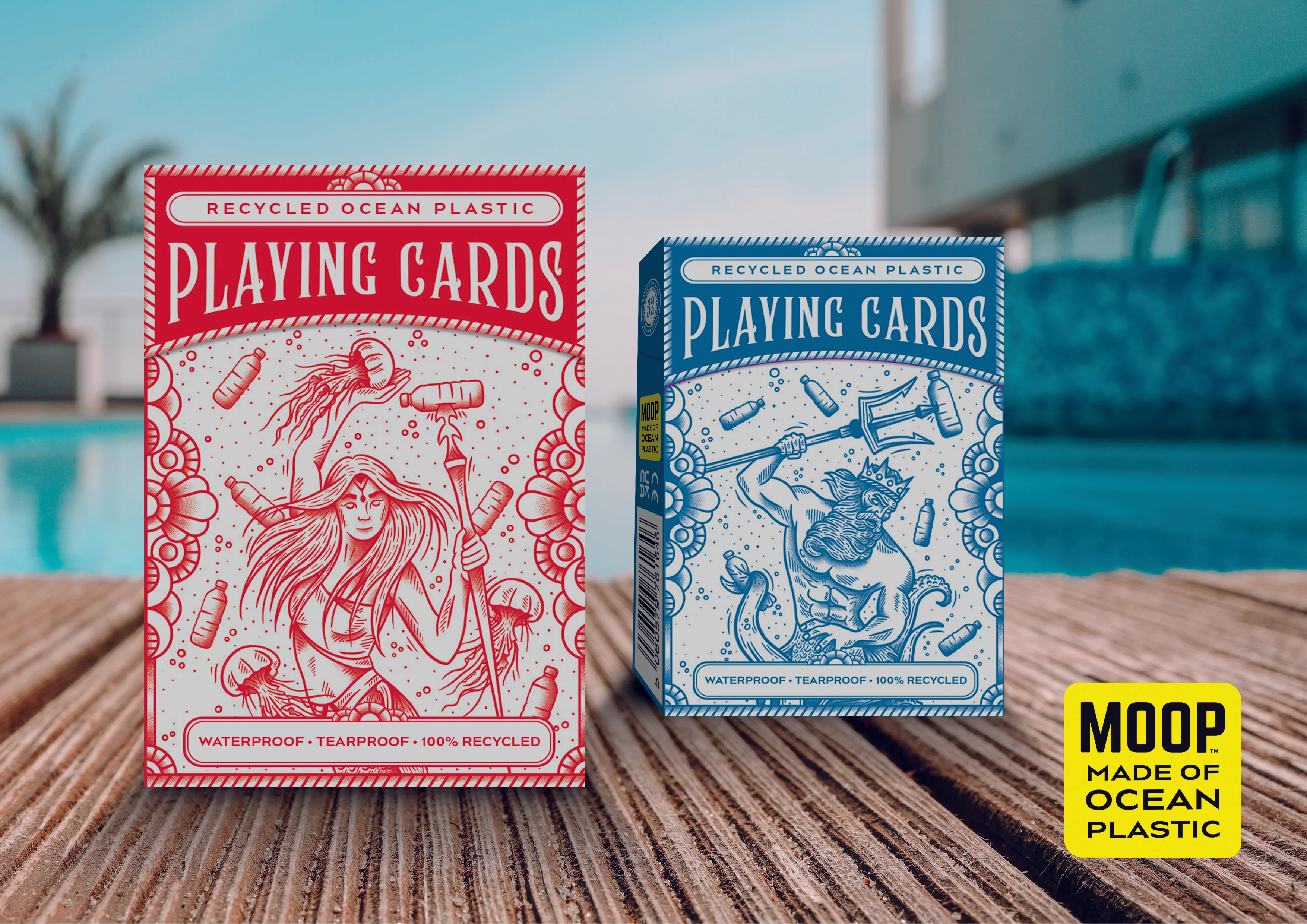 MOOP Ocean Plastic Waterproof Playing Cards [New] | Yard's Games Ltd