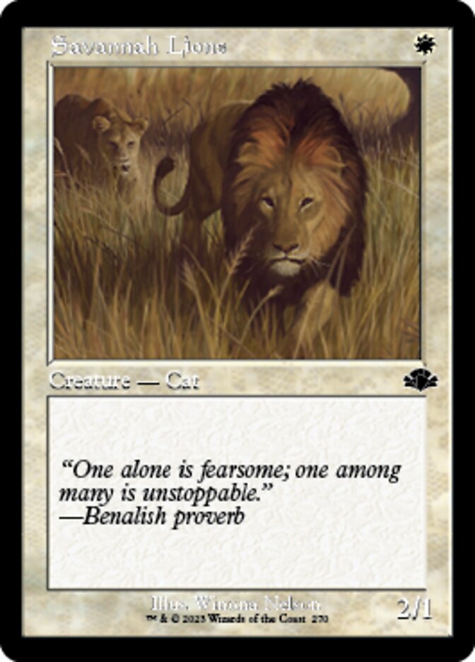 Savannah Lions (Retro) [Dominaria Remastered] | Yard's Games Ltd