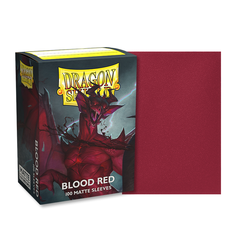 Dragon Shield: Standard 100ct Sleeves - Blood Red (Matte) | Yard's Games Ltd