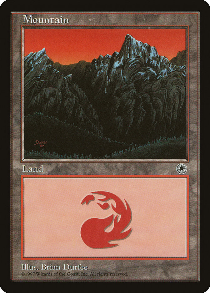 Mountain (9/7 Signature / Peak on Left) [Portal] | Yard's Games Ltd
