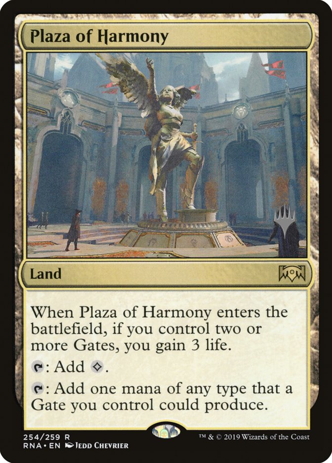 Plaza of Harmony (Promo Pack) [Ravnica Allegiance Promos] | Yard's Games Ltd