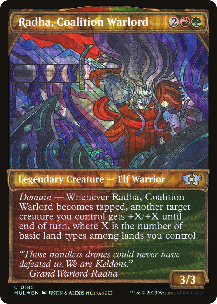Radha, Coalition Warlord (Halo Foil) [Multiverse Legends] | Yard's Games Ltd