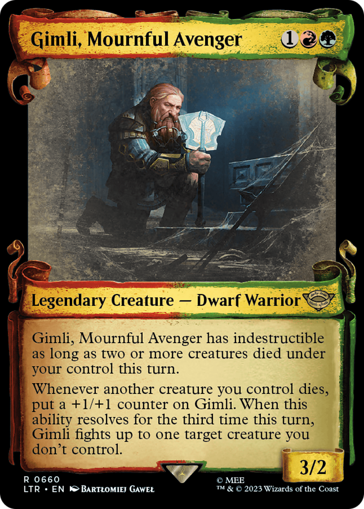 Gimli, Mournful Avenger [The Lord of the Rings: Tales of Middle-Earth Showcase Scrolls] | Yard's Games Ltd
