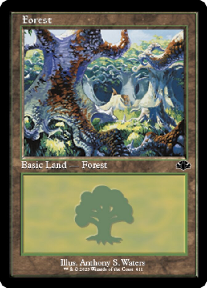 Forest (411) (Retro) [Dominaria Remastered] | Yard's Games Ltd