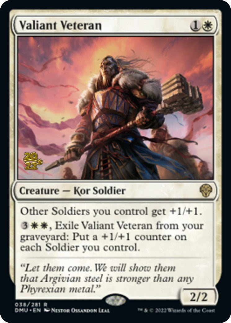 Valiant Veteran [Dominaria United Prerelease Promos] | Yard's Games Ltd