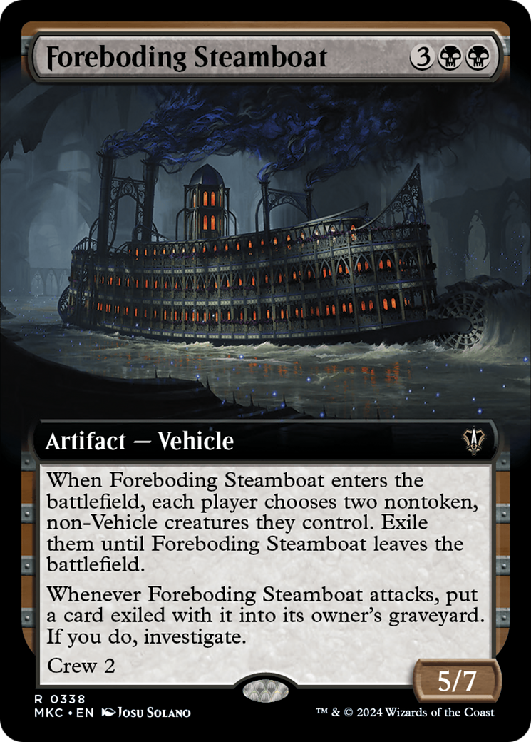 Foreboding Steamboat (Extended Art) [Murders at Karlov Manor Commander] | Yard's Games Ltd