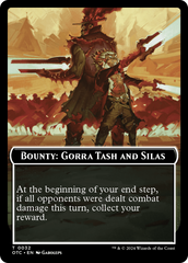 Bounty: Gorra Tash and Silas // Bounty Rules Double-Sided Token [Outlaws of Thunder Junction Commander Tokens] | Yard's Games Ltd