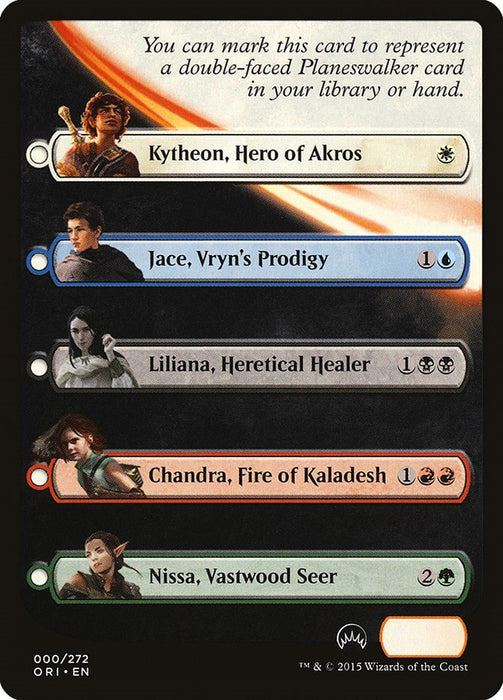 Checklist Card - Magic Origins (Planeswalker) [ORI - 0]