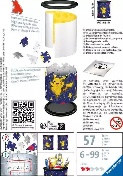 Pokemon Pencil Holder 3D Jigsaw Puzzle - New