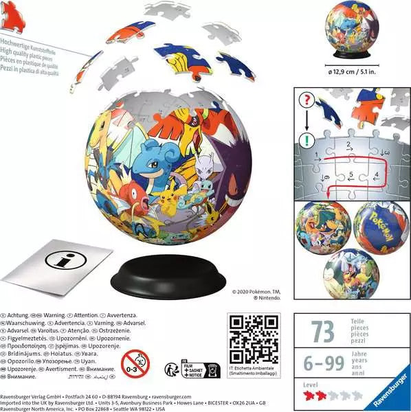 Pokemon Puzzle Ball 3D Jigsaw Puzzle - New