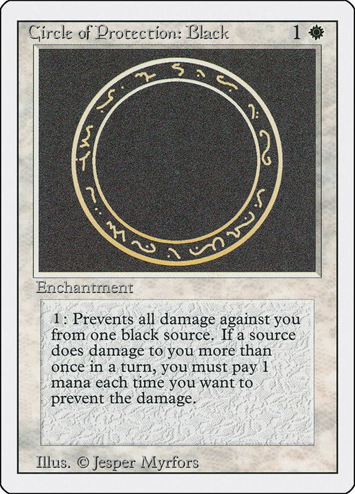 Circle of Protection: Black [3ED - N/A]