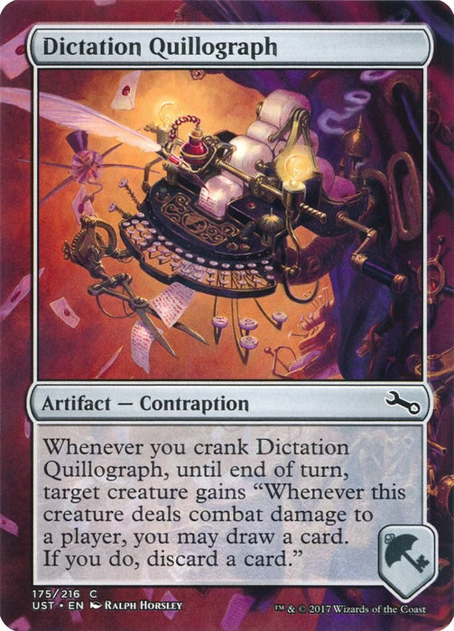 Dictation Quillograph [UST - 175]