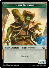 Plant Warrior // Plant Double-Sided Token [Outlaws of Thunder Junction Commander Tokens] | Yard's Games Ltd