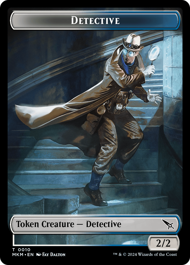 Detective // Human Double-Sided Token [Murders at Karlov Manor Tokens] | Yard's Games Ltd