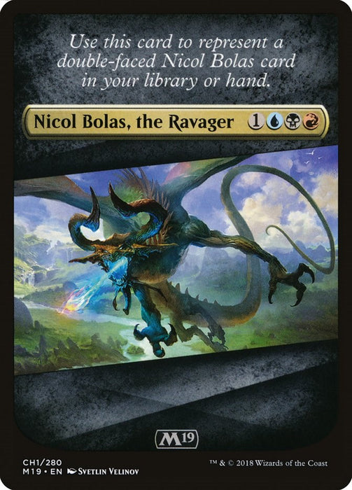 Checklist Card - Core Set 2019 (Nicol Bolas, the Ravager) [M19 - CH1]