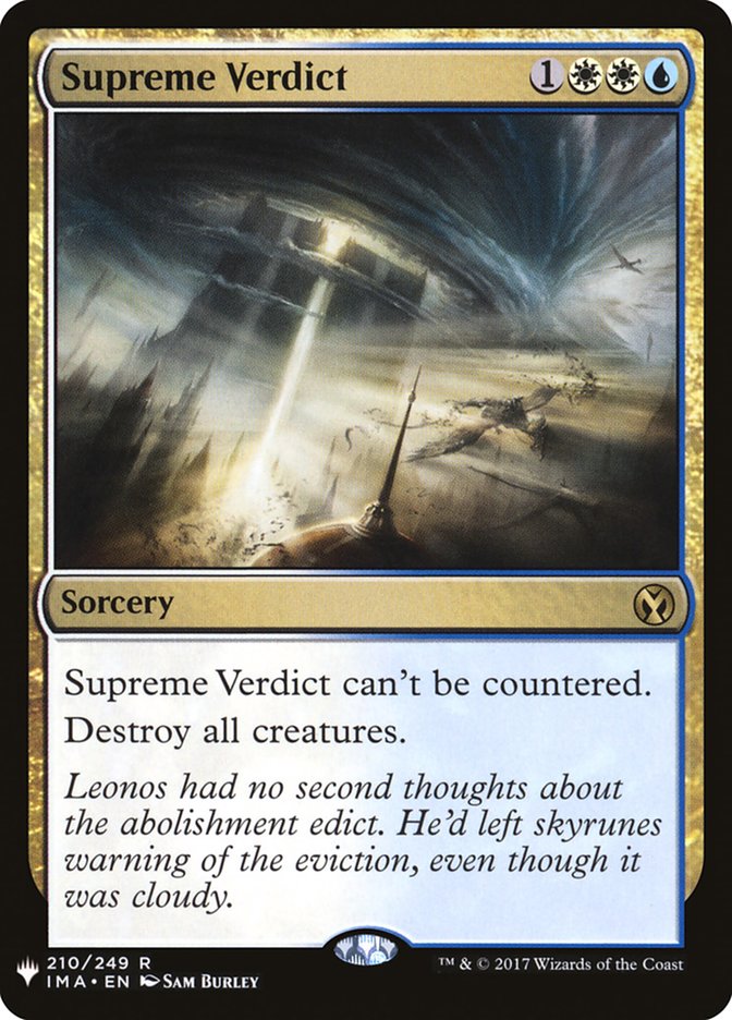 Supreme Verdict [Mystery Booster] | Yard's Games Ltd