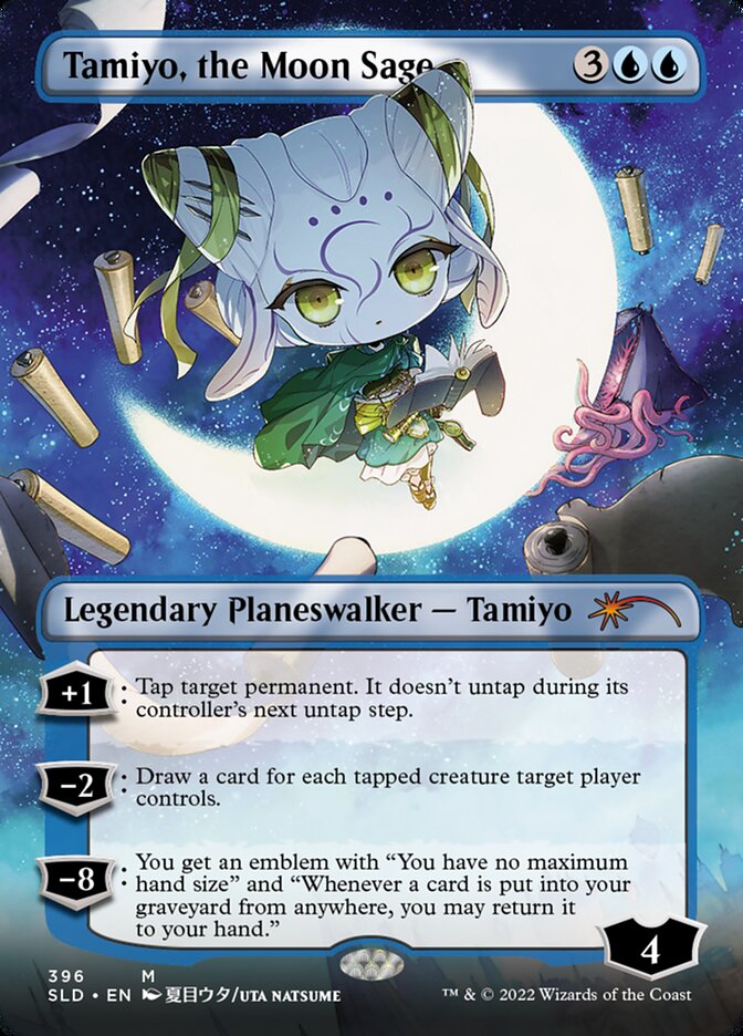 Tamiyo, the Moon Sage (Borderless) [Secret Lair Drop Series] | Yard's Games Ltd