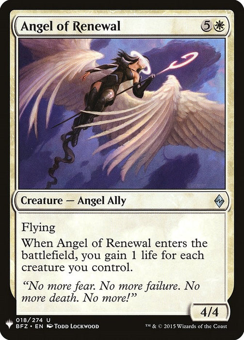 Angel of Renewal [LIST - 18]