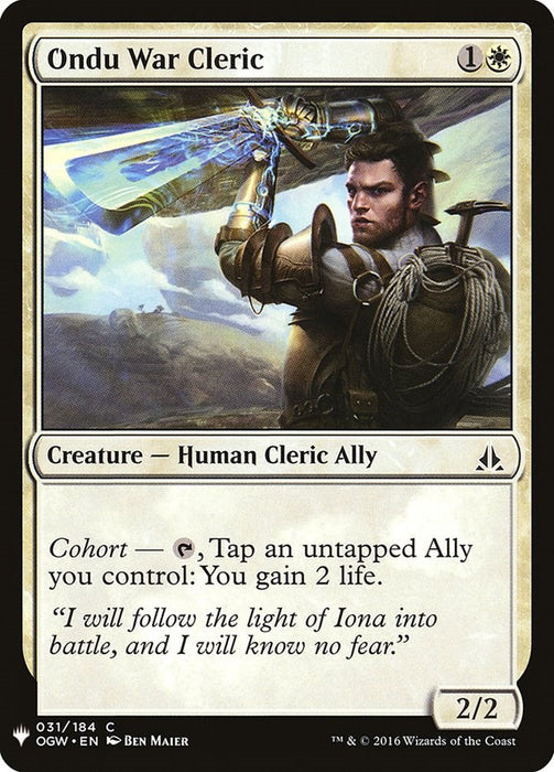 Ondu War Cleric [LIST - 31]