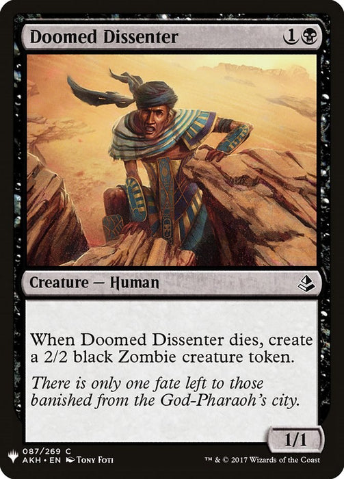 Doomed Dissenter [LIST - 87]
