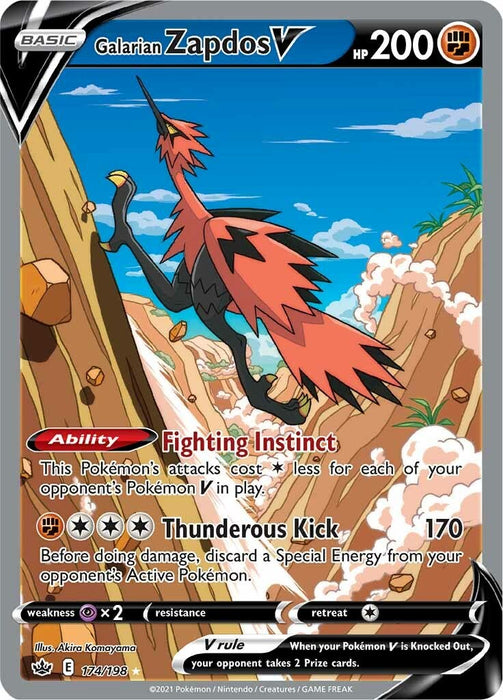 Galarian Zapdos V (Alternate Full Art) [SWSH06 - 174/198]