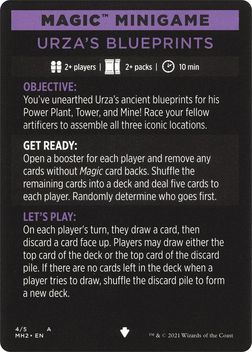 Magic Minigame: Urza's Blueprints [MH2 - 4]