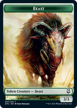 Beast // Dragon Spirit Double-Sided Token [AFC - 7 // 9]