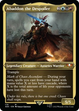 Abaddon the Despoiler (Display Commander) (Surge Foil) - Thick Stock