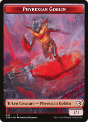 Phyrexian Goblin // Drone Double-Sided Token [Phyrexia: All Will Be One Tokens] | Yard's Games Ltd