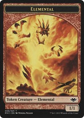 Elemental (008) // Serra the Benevolent Emblem (020) Double-Sided Token [Modern Horizons Tokens] | Yard's Games Ltd