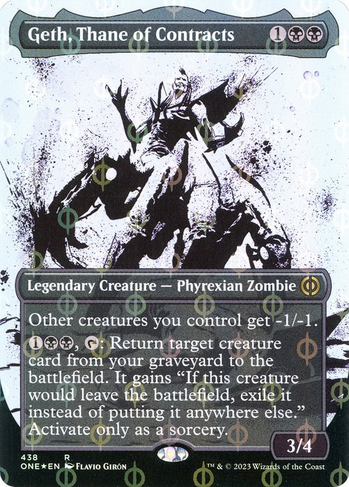 Geth, Thane of Contracts (Showcase) (Step-and-Compleat Foil) [ONE - 438]
