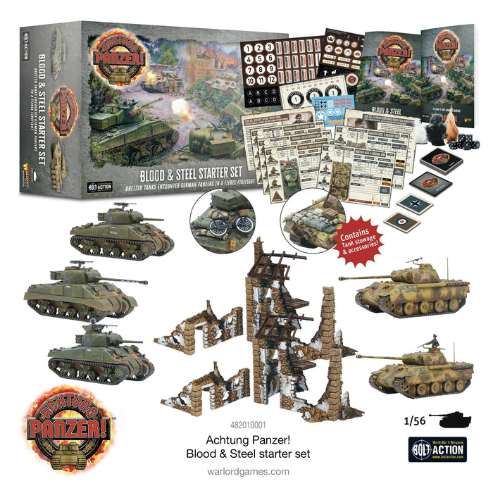 Achtung Panzer!: Blood & Steel Starter Game [New]