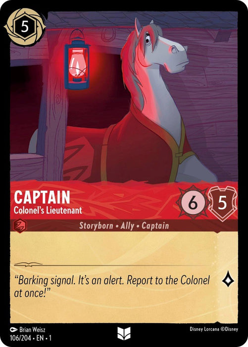 Captain - Colonel's Lieutenant [1 - 106]
