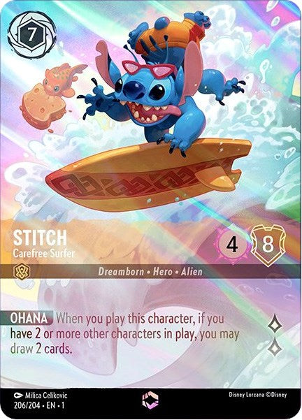 Stitch - Carefree Surfer (Enchanted) (206/204) [The First Chapter] | Yard's Games Ltd