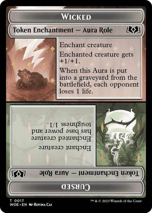 Wicked Role / Cursed Role // Emblem - On An Adventure Double-Sided Token [WOE - 17 // 18]