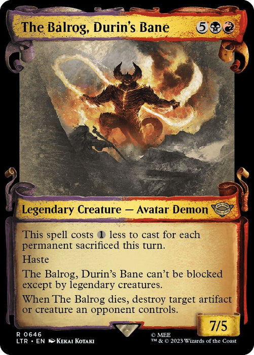 The Balrog, Durin's Bane (Showcase Scrolls) [LTR - 646]