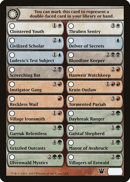 Checklist Card - Innistrad [ISD - N/A]