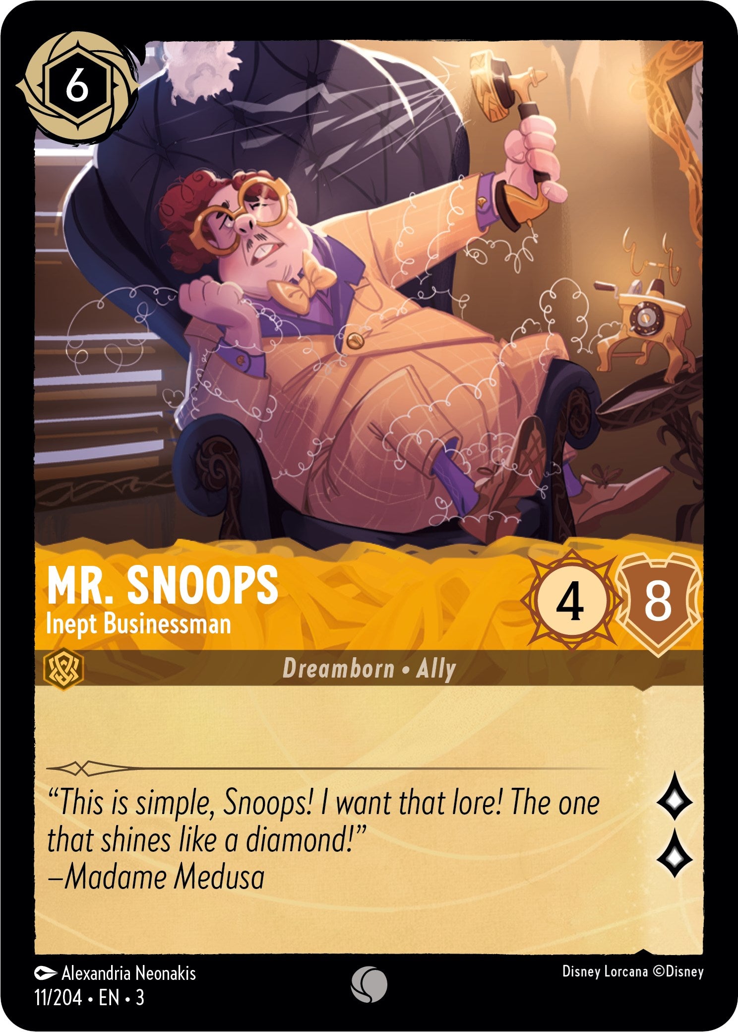 Mr. Snoops - Inept Businessman (11/204) [Into the Inklands] | Yard's Games Ltd