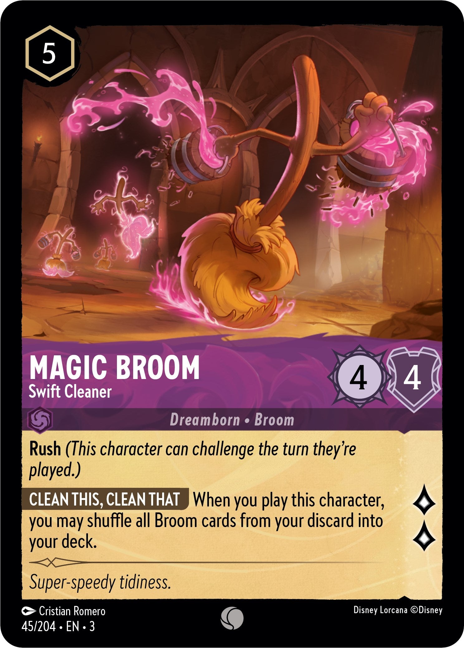 Magic Broom - Swift Cleaner (45//204) [Into the Inklands] | Yard's Games Ltd