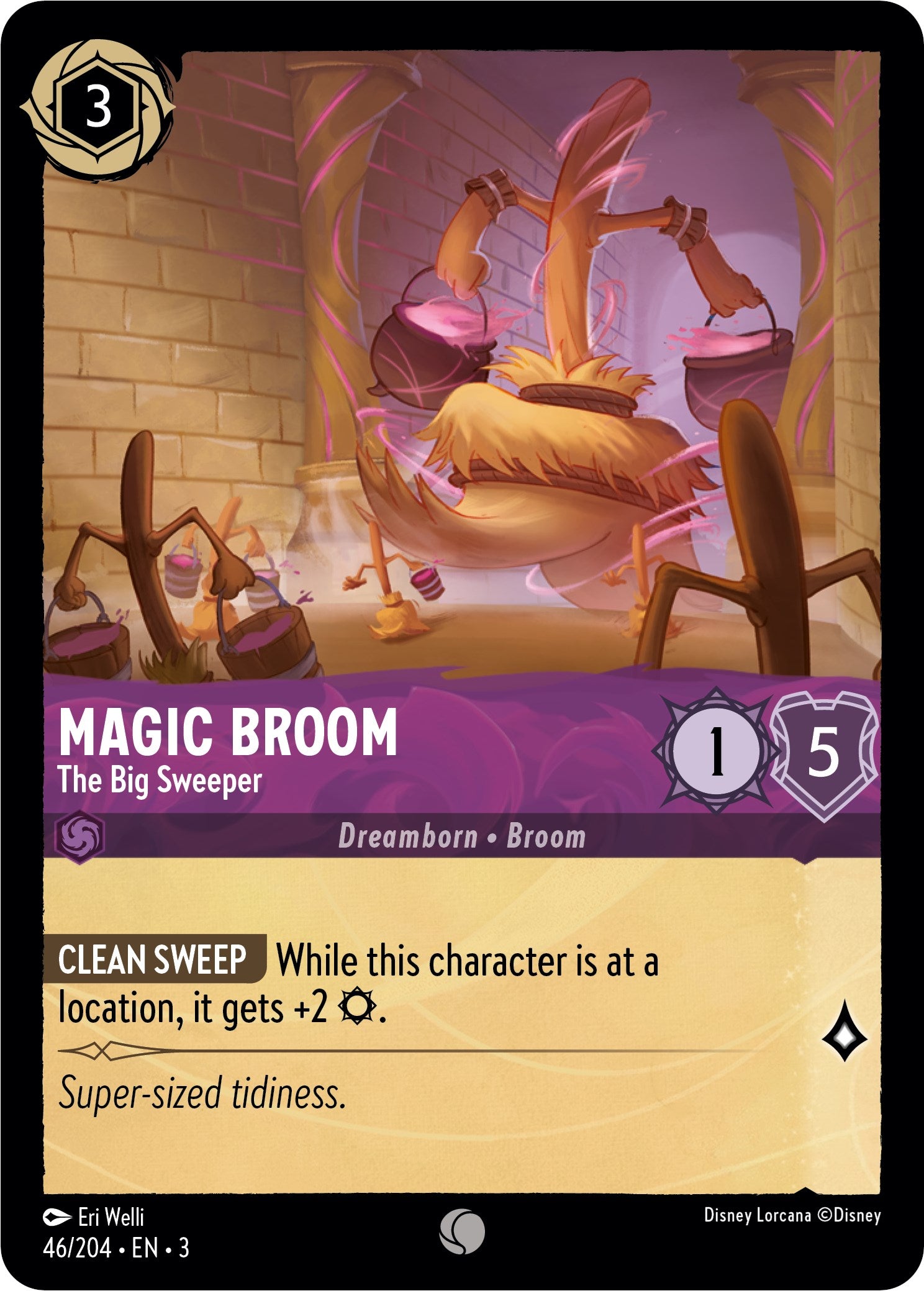 Magic Broom - The Big Sweeper (46//204) [Into the Inklands] | Yard's Games Ltd