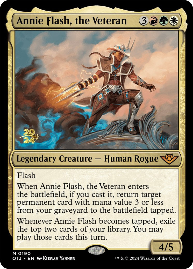 Annie Flash, the Veteran [Outlaws of Thunder Junction Prerelease Promos] | Yard's Games Ltd