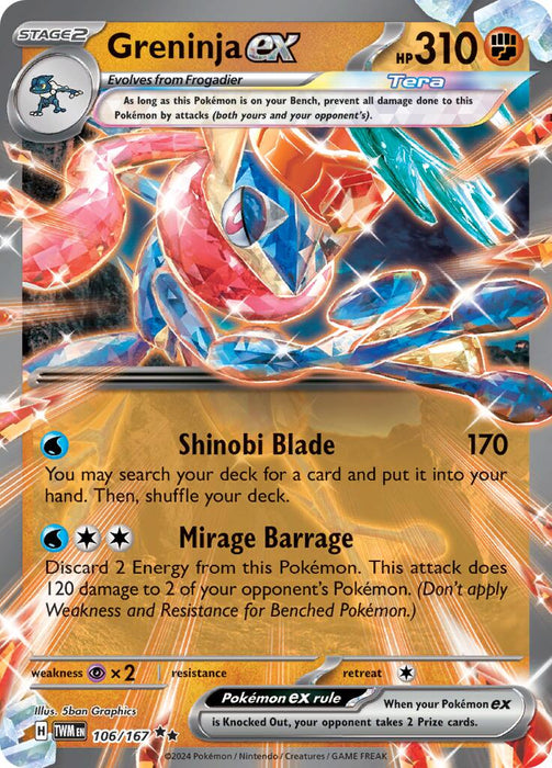 Greninja ex - 106/167 [TWM - 106/167]