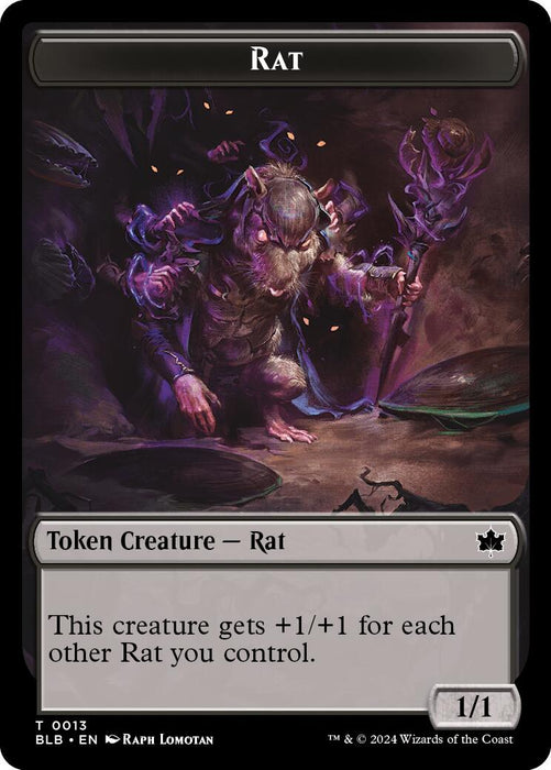 Rat // Splash Lasher Double-Sided Token [BLB - 13 // 8]