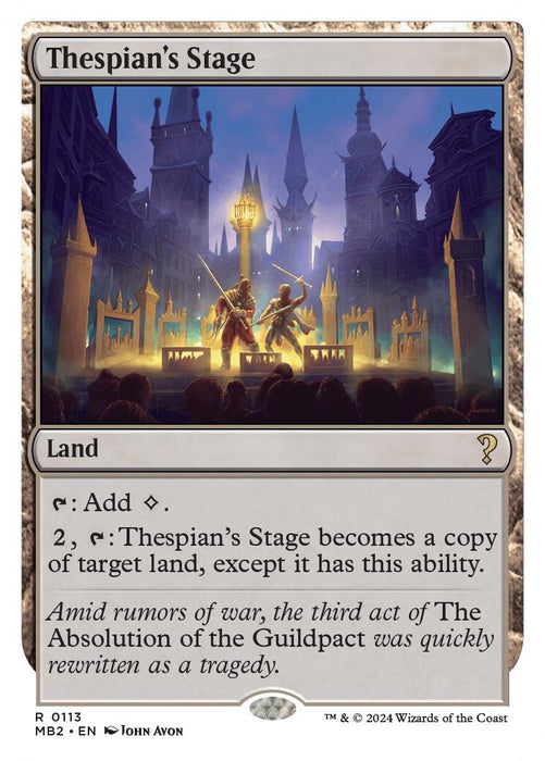 Thespian's Stage (White Border)