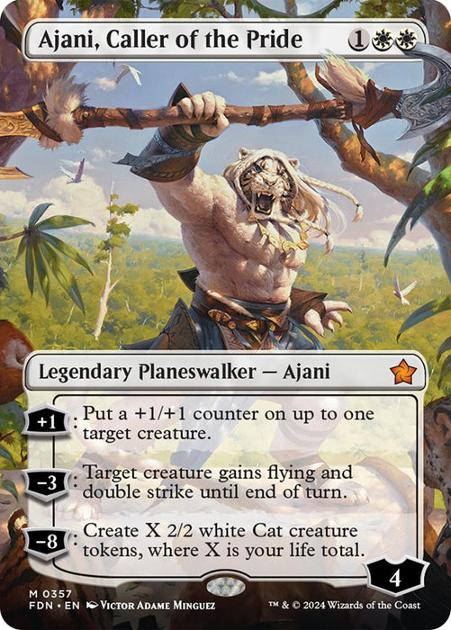 Ajani, Caller of the Pride (Borderless) [FDN - 357]