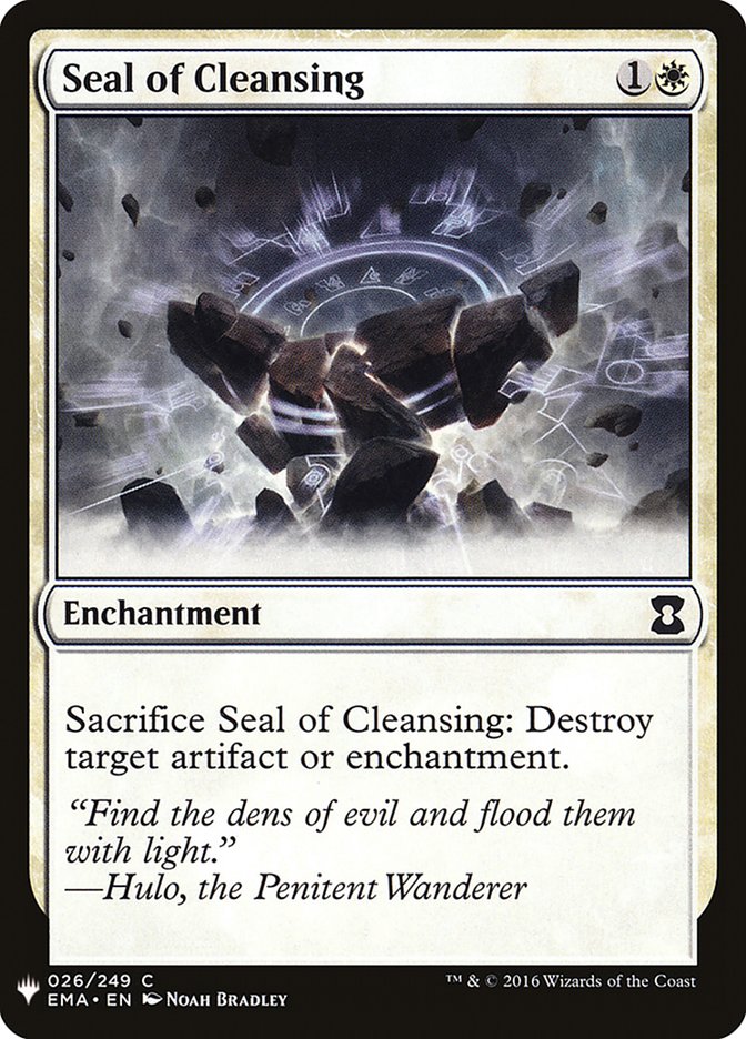Seal of Cleansing [Mystery Booster] | Yard's Games Ltd