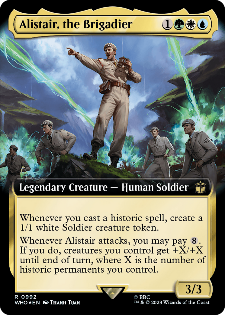 Alistair, the Brigadier (Extended Art) (Surge Foil) [Doctor Who] | Yard's Games Ltd