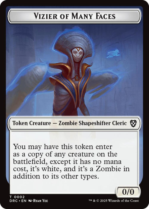 Vizier of Many Faces // Zombie (0003) Double-Sided Token [DRC - 2 // 3]