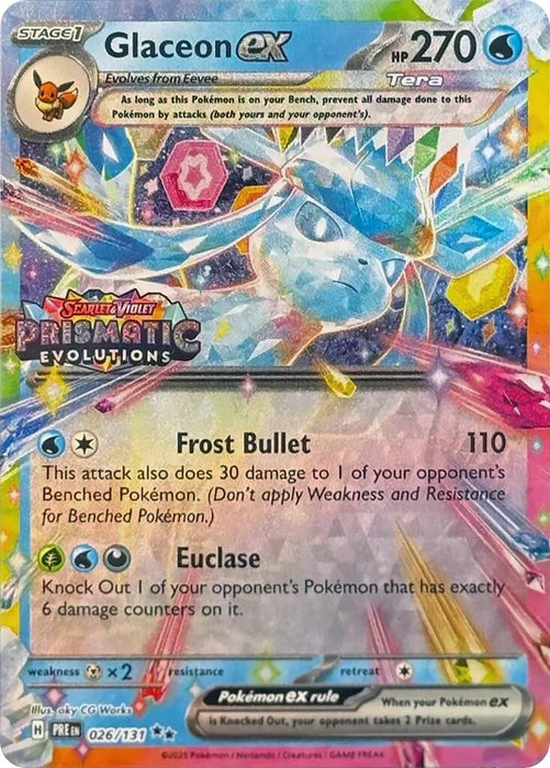 Glaceon ex - 026/131 (Prismatic Evolutions Stamp) [MCAP - 026/131]